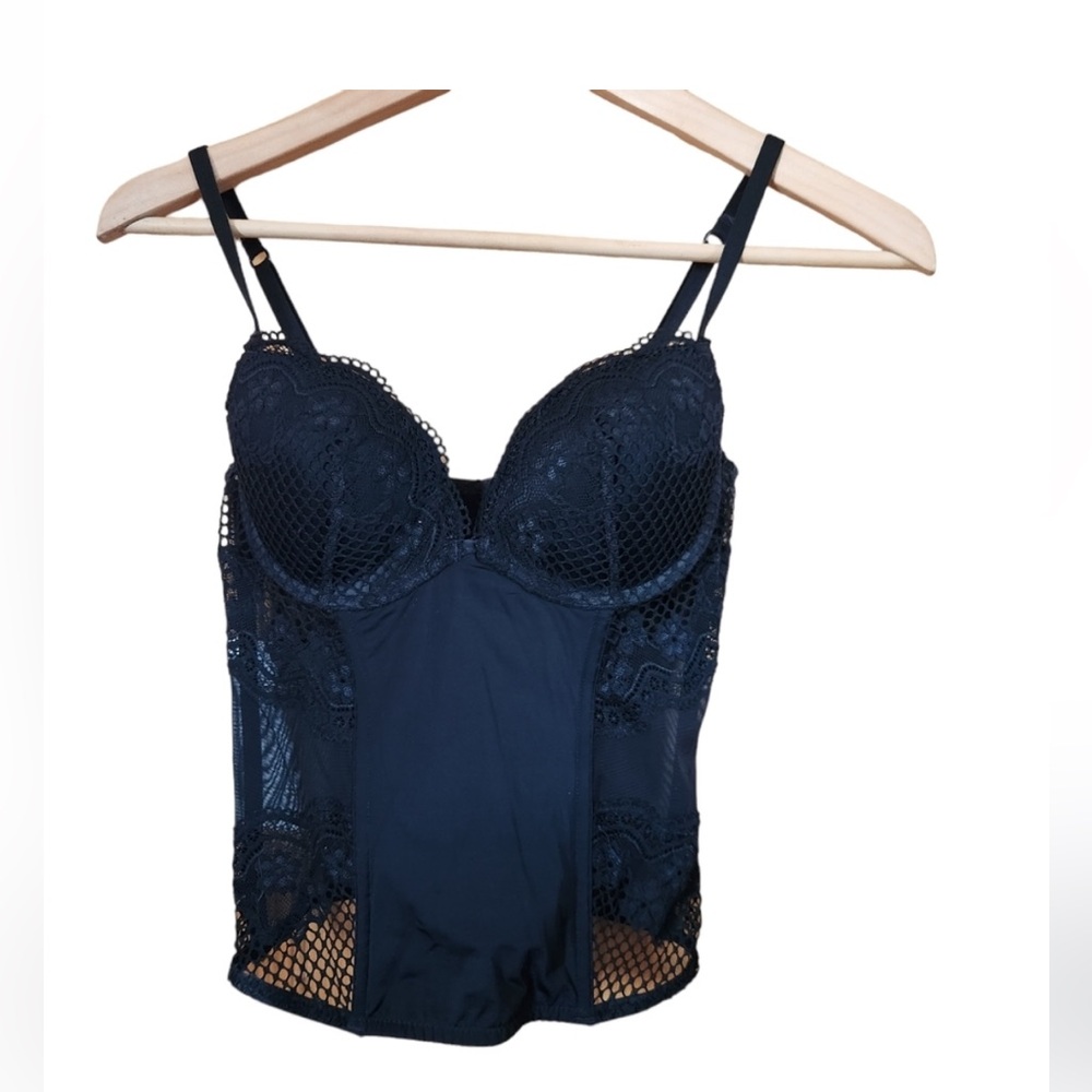 La senza black lace corset bra